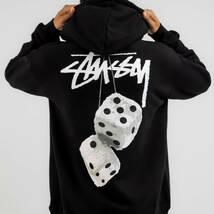 海外限定 ステューシー Stussy サイコロ Dice パーカー XL 黒_画像1