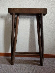 ビンテージ　昭和レトロ 木製 椅子 テーブル 折りたたみ キャンプ スツール リメイク フォールディングチェア DIY ディレクターチェア