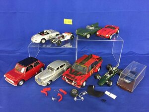 ★１３―００５★ミニカー　REVELL ポルシェ356/Polistil ロールスロイス/brumm フィアット/ミニクーパー/ジャガー AC等 9点まとめて[100]