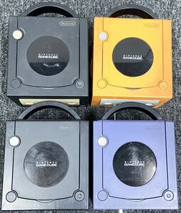 L1FD10 任天堂 GC ゲームキューブ 本体 4台 まとめ Nintendo Game Cube ニンテンドー DOL-001 ブラック バイオレット オレンジ 