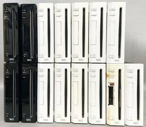 L12FC14 任天堂 Nintendo Wii 本体 15台 まとめ 大量 RVL-001 ブラック ホワイト ニンテンドー 黒 白
