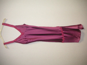 BLUGIRL Blumarine ブルーガール ブルマリン フクシア ピンク シルク混 サテン ドレス ワンピース