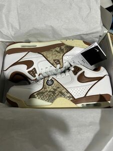 Stussy × Nike Air Flight 89 Low SP "White and Pecan" 