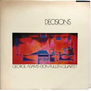 【LP】ジョージ・アダムス=ドン・プーレン・カルテット / デシジョンズ DECISIONS / GEORGE ADAMS, DON PULLEN 解説付 TIMELESS RJL-8093▲