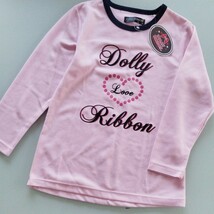 [2312]【新品/タグつき】女の子★DOLLY RIBBON 厚手長袖Ｔシャツ 140cm_画像1