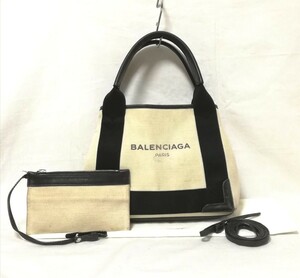 BALENCIAGA темно-синий бегемот sXS ручная сумочка 2WAY сумка на плечо парусина небольшая сумочка слоновая кость сумка сумка бегемот s Balenciaga 