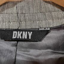 H6064df DKNY ディーケイエヌワイ サイズ38R(Ｌ～ＸＬ位) テーラードジャケット メンズ ダークグレー ダナキャランニューヨーク 肩パッド_画像4