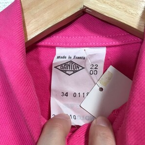 H6267dL タグ付き未使用品 フランス製 DANTON ダントン サイズS～M位 ワークシャツ コットンシャツ カバーオール ピンク メンズ お洒落の画像5
