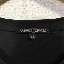 H6421dL 日本製 VALENZA SPORTS バレンザスポーツ サイズ40 (L位) Vネック 長袖Tシャツ カットソー ロンT ブラック 黒 ストーン レディース_画像5