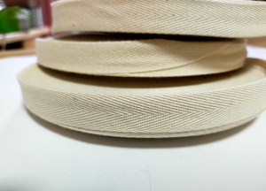 綿テープ 綾織　　リボン 幅20mmx45m巻 DIY　手芸材料　生成り　