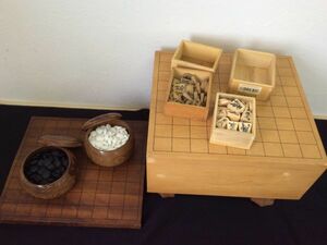 将棋セット 囲碁セット 将棋 囲碁 折り畳み 木製 四脚 駒箱 碁笥箱 縦34.5cm～ 横34.5cm～ ボードゲーム ジャパニーズチェス 管47859518