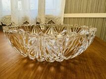 【未使用】HOYA 保谷クリスタル ホヤ ガラス クリスタルボール ボウル 大 約24cm CRYSTAL BOWL 大鉢 ガラス鉢_画像4