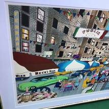 【真作 LINNEA POGOLA リネア・パーゴラ Afternoon in Little Italy シルクスクリーン ポップアート 風景】_画像2