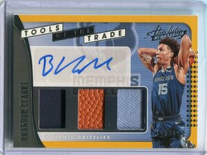 2019-20 Panini Absolute Memorabilia Tools of the Trade Brandon Clarke jersey ball auto 直筆サイン RC 199枚限定