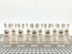 RR25　レゴ　ミニフィグ　うさぎの被り物・白ウサギ　10個セット　新品未使用　LEGO社純正品