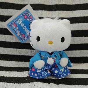 新品*タグ付き*ハローキティ*立ちマスコット*ぬいぐるみ*ダニエルくん*サンリオ*着物*桜*青*和服*ディアダニエル