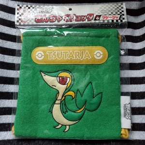 新品*ポケモン*ベストウイッシュ*ツタージャ*きんちゃくリュック*ポケモン*巾着*BW*ワッペン*タオル生地