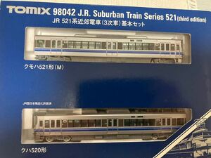 TOMIX 98042 98043 JR西日本 521系 3次車 基本・増結セット 4両　白色室内灯入り　※訳あり品