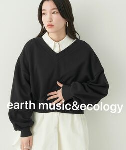 earth music&ecology Vネックウラケプルオーバー