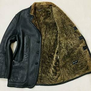 ティノラス 『極暖のリアルムートン』 MEN'S TENORAS ムートンコート ジャケット 羊革 シープスキン ファー ブラック Mサイズ