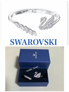 送料無料　新品　未使用　SWAROVSKI スワロフスキー　Swan Lake バングル　スワン　ブレスレット　箱あり