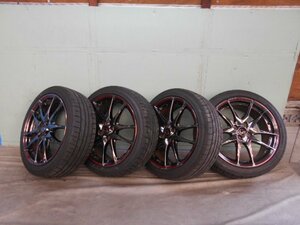 中古　ヴィッツ　NCP131　RS　G‘s　ホイール　17×7J　オフセット＋50　4H　PCD100　4本セット　17インチ　タイヤ付き