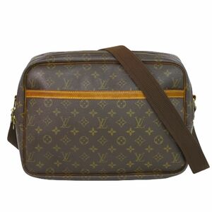 本物 ルイヴィトン LOUIS VUITTON LV リポーター GM モノグラム ショルダーバッグ ポシェット ブラウン M45252