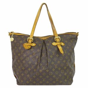 本物 ルイヴィトン LOUIS VUITTON LV パレルモ GM モノグラム トートバッグ ショルダーバッグ ブラウン M40146