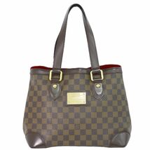 本物 ルイヴィトン LOUIS VUITTON LV ハムステッド PM ダミエ エベヌ トートバッグ ハンドバッグ ブラウン N51205_画像1