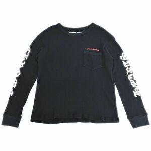 本物 クロムハーツ CHROME HEARTS ニュークリア キッズ ロング Tシャツ カットソー 長袖 トップス M コットン ブラック