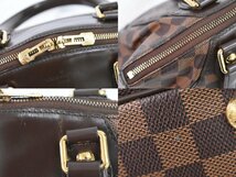 本物 ルイヴィトン LOUIS VUITTON LV ヴェローナ PM ダミエ エベヌ トートバッグ ハンドバッグ ブラウン N41117_画像4