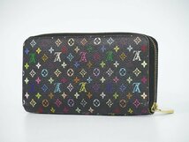 本物 ルイヴィトン LOUIS VUITTON LV ジッピーウォレット モノグラム マルチカラー ラウンドファスナー 長財布 ノワール ブラック M60275_画像2