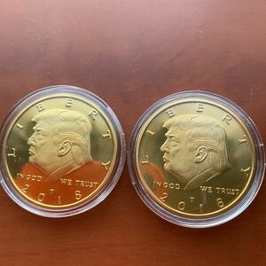 2018年トランプ大統領記念コイン　2枚