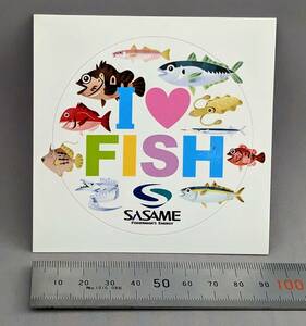 非売品?! ササメ★I LOVE FISH ステッカー★新品 I FISH