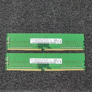 SK HYNIX DDR4-2666MHz 16GB (8GB×2枚キット) HMA81GU6JJR8N-VK 動作確認済み デスクトップ用 PCメモリ
