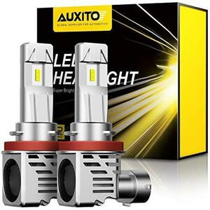 H11/H8 【最新 業界初モデル正規品】AUXITO H11 H8 H9 H16 LEDヘッドライト 車用 2年品質保証 新基準車検対応 ZES LEDチップ搭載 驚異の純