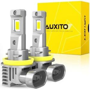 H8/H11ファンレス AUXITO H11 H8 H9 H16 LEDヘッドライト フォグランプ 車用 高輝度LEDチップ搭載 爆光 4倍明るさアップ 新基準車検対応 ほ