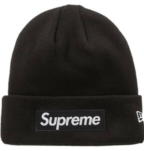 即決 送料無料 Supreme シュプリーム 23AW New Era Box Logo Beanie ニューエラ ボックスロゴ ビーニー ブラック 黒 国内正規品 新品未使用