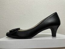 Marie femme 黒 ヒール5㎝ バックル パンプス 24.5cm 日本製 マリー ファム _画像1