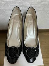 Marie femme 黒 ヒール5㎝ バックル パンプス 24.5cm 日本製 マリー ファム _画像6