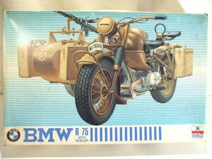 【元気堂】当時物 未組立 ESCI エッシー 1/9 BMW R75 ドイツ軍 軍用サイドカー ビックスケール