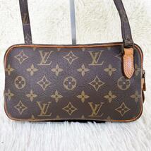 1円 良品 ルイヴィトン ショルダーバッグ ポシェット マルリーバンドリエール モノグラム M51828 レディース Louis Vuitton 斜め掛け_画像3