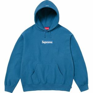 【新品・国内正規】M Supreme Box Logo Hooded Sweatshirt blue ブルー ボックスロゴ　Mサイズ　シュプリーム 