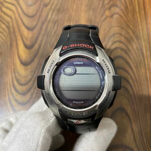 CASIO/カシオ G-SHOCK タフソーラー G-7300 ラバーベルト シルバー×ブラック 動作未確認現状品