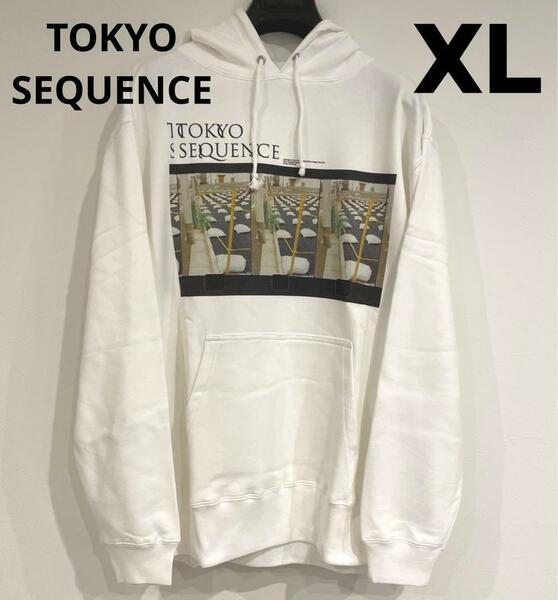 TOKYO SEQUENCE トウキョウシークエンス パーカー 長袖 トップス　ホワイト　XL