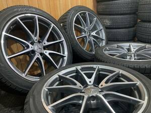 ベンツAMG W213 Eクラス E63 ４MATIC 純正BBS製 空気圧センサー付 19×9.5J 5穴 PCD112 +25 +52 スタッドレス付 4本 札幌近郊引取OK