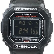 CASIO カシオ G-SHOCK ジーショック G-RAVEN Gレイバン 腕時計 クオーツ DW-5600BM デジタル カラス ブラック スクエア 四角 動作確認済み_画像1