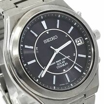 SEIKO セイコー SPIRIT スピリット 腕時計 7B22-0AF0 電波ソーラー アナログ ラウンド チタン カレンダー コレクション 動作確認済み_画像1