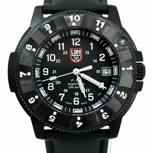 LUMINOX ルミノックス 腕時計 クオーツ NIGHTHAWK ナイトホーク F117 パイロットウォッチ 3401 アナログ ブラック カレンダー 動作確認済