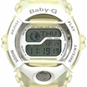 超美品 CASIO カシオ BABY-G ベビーG 腕時計 BGT-100F-7T クオーツ シンデレラホワイト イエロー ケース付き 新品電池交換済 動作確認済